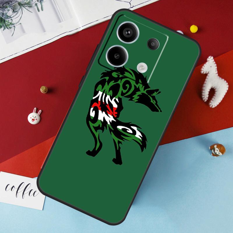 Чехол с флагом Чечни Чеченский волк для Xiaomi Redmi 12 13C 12C 10C 9C Redmi Note 13 9 10 11 12 Pro 9S 10S 11S 12S Cover