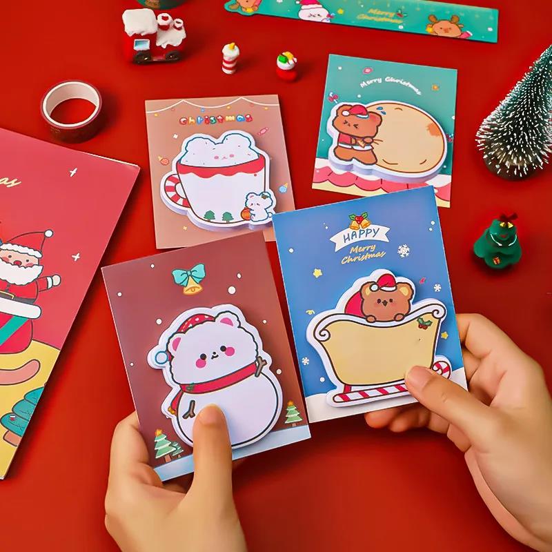 1 шт. клейкая наклейка Kawaii Christmas Sticky Notes блокнот для заметок офис школьные принадлежности канцелярские принадлежности наклейка