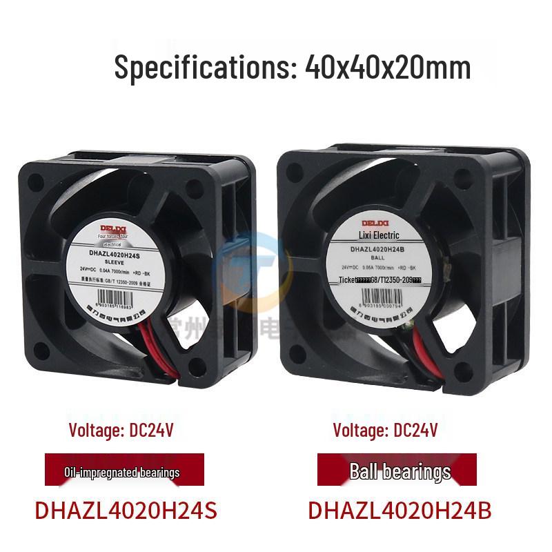 DELIXI DC24V 40x40 мм Тихий Осевой Вентилятор Охлаждения для Усилителей и Частотных Преобразователей