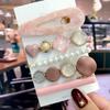 5Pcs/Set Fashion Smiley Pearl Hair Clip For Women Girl Geometric Acetate Barrettes Hairpin Headwear Hair Accessories  Trendy
