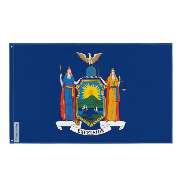 Drapeau - New York - 90 X 150 Cm - Polyester - Impression Recto/verso - Œillets En Fer