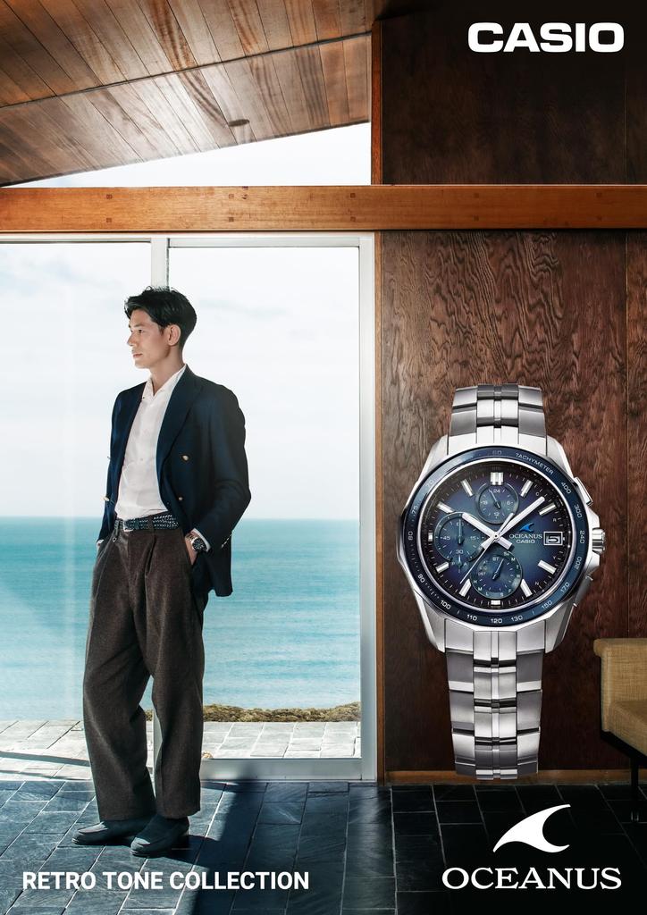 Наручные часы Oceanus Сделано в Японии Manta Коллекция в стиле ретро Bluetooth Радио Солнечная энергия Сапфировое стекло Серебристый [CASIO] [] OCW-S7000RA-2AJF Мужские