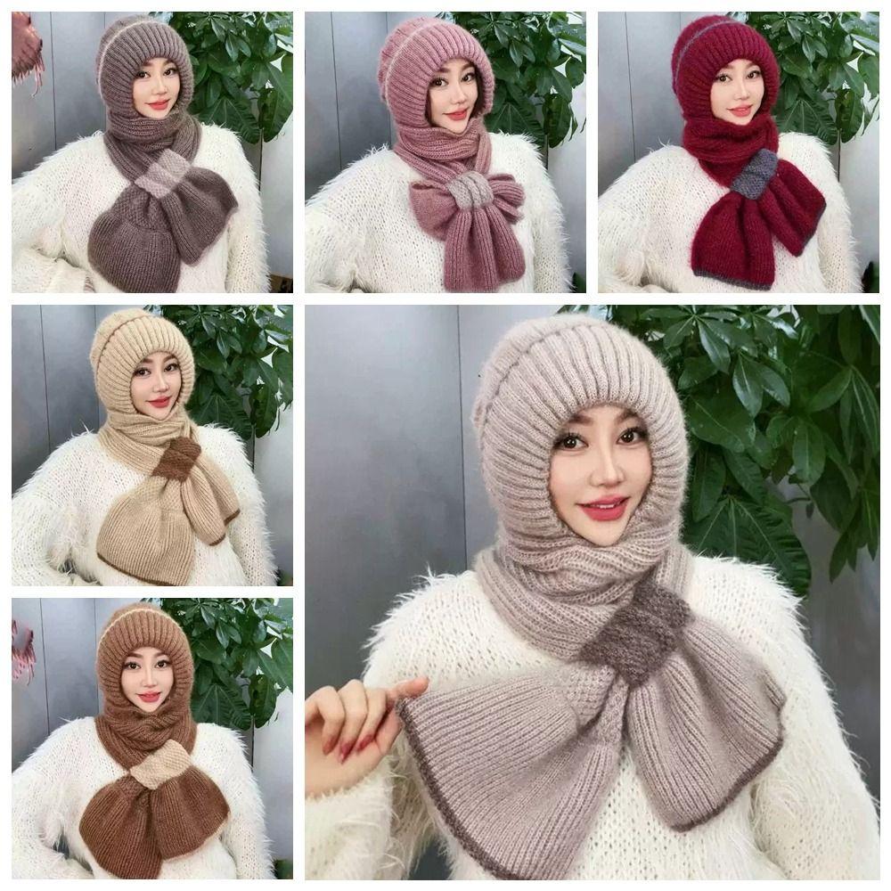 Женский шарф-манишка с капюшоном, защита ушей, велосипедный балаклава, шапка, модный шейный платок, для женщин