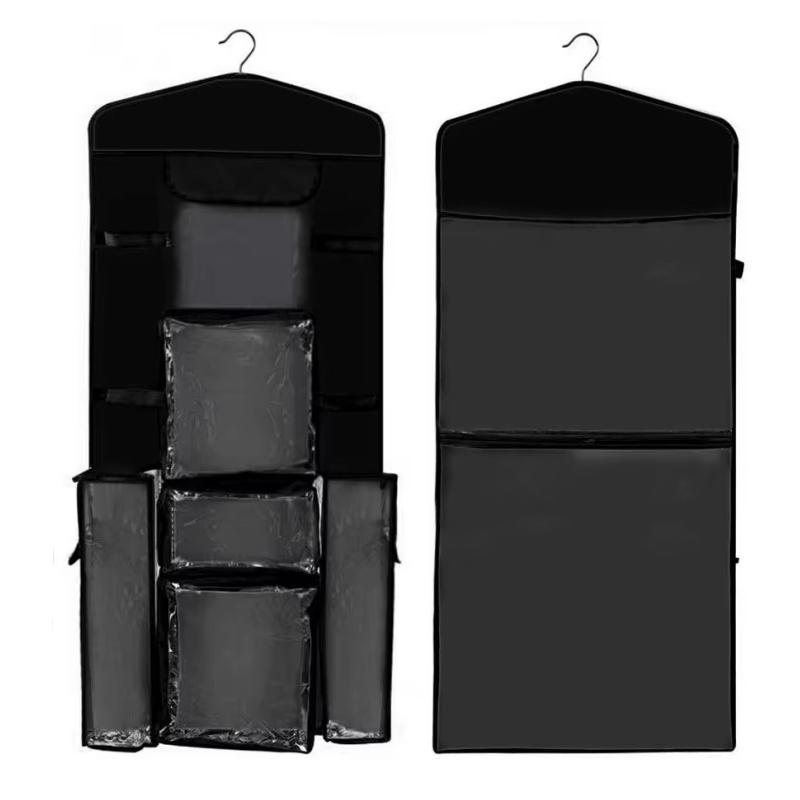 Большой бытовой прозрачный подвесной органайзер для хранения одежды для экономии места