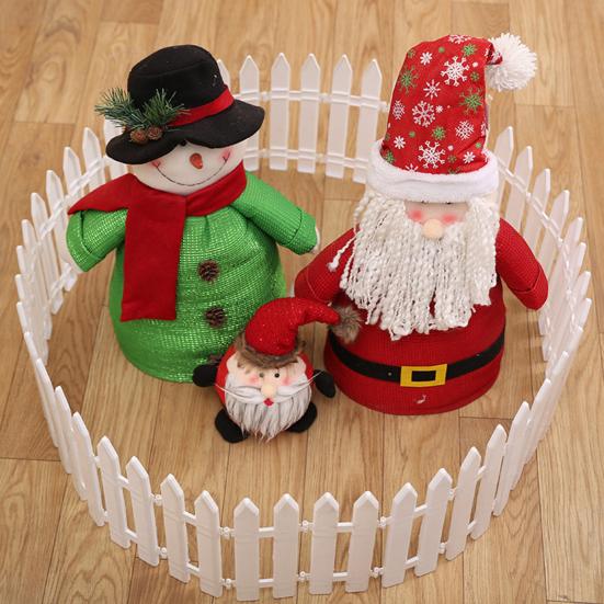 5/10/25 шт. Рождественский забор, белый штакетник для рождественской елки, простая сборка, многоразовый рождественский забор для праздничного внутреннего украшения