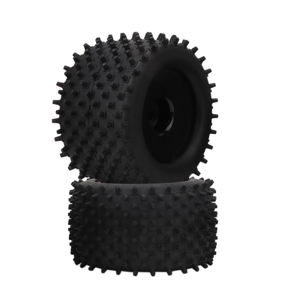 RC Car Tire, RC Vehicle Tire Remote Control Car Tire 155mm Rubber Wheel with Nylon Hub Plastic Rims for 1/8 RC Truck Racing