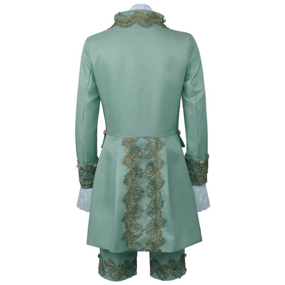Popular Medieval Court Prince Lace Gown Set for Cosplay and Performance