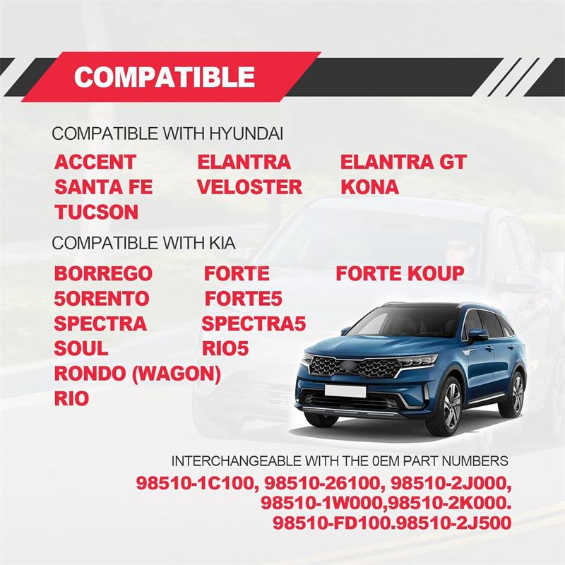 98510-1W000 3Pins Windshield Washer Pump Motor For Hyundai Santa Fe Elantra Accent Kia Rio Forte Spectra Soul Sorento