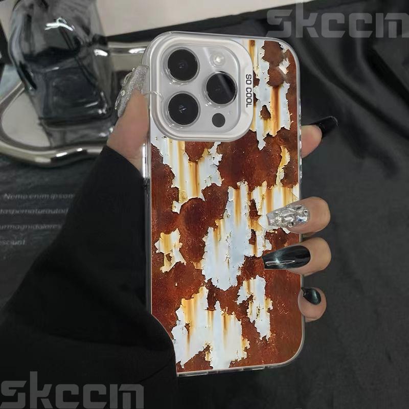 Винтажный индустриальный стиль Ржавый узор Чехол для телефона Для iPhone 17 16 Pro Max 11 12 13 14 15 Plus X XR XS 16E Ударопрочный чехол
