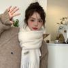 Solid Color Winter Cashmere Scarf Warm Shawl Wrap New Long Tassel Scarves  Women