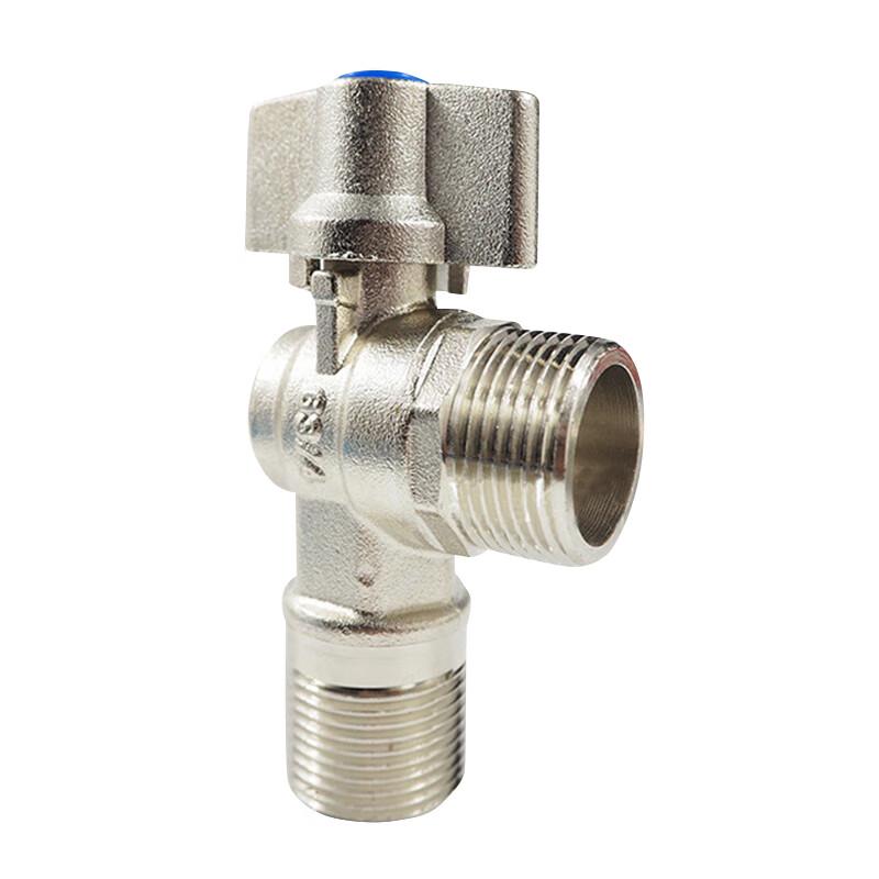Yu Shi Jia Run Full-Port Brass Ball Core Angle Valve, 6-to-4 Point