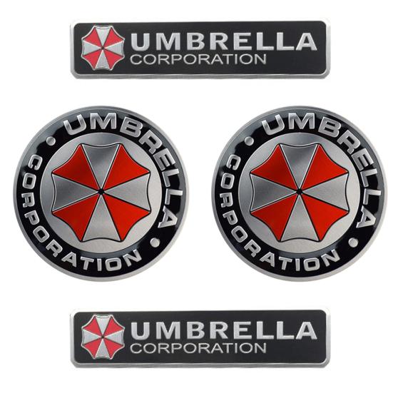 3D алюминиевая корпорация, значок-зонтик, наклейка на багажник автомобиля, самоклеящаяся наклейка