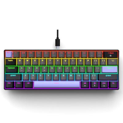 Y-FRUITFUL K33 61-клавишная проводная механическая игровая клавиатура с RGB-подсветкой