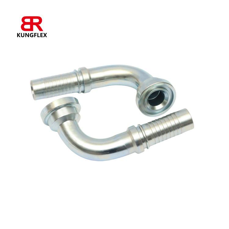 KUNGFLEX 90° Фланец SAE Нержавеющая сталь Обжимной фитинг 6000 PSI - Модель 87692-08-08