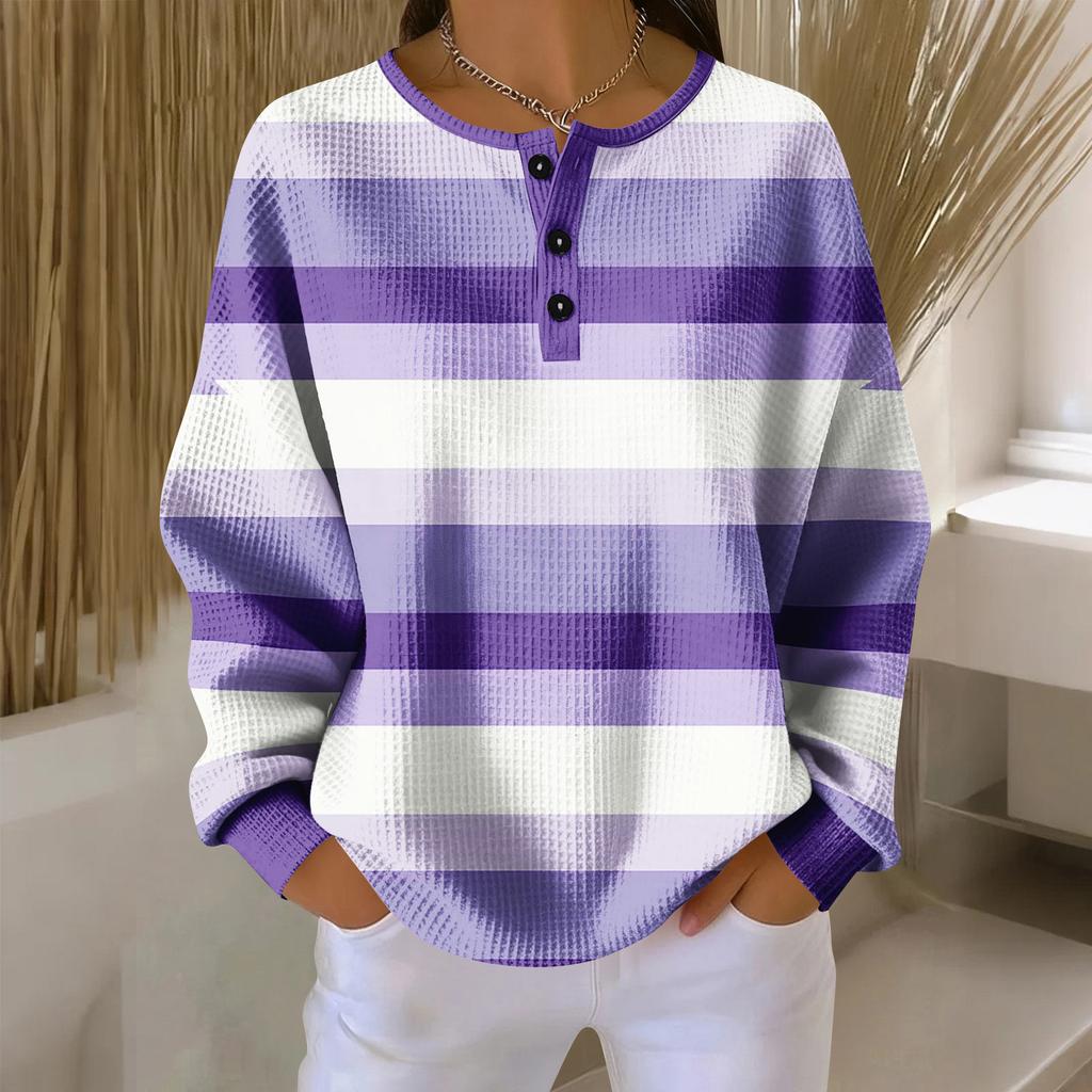 Женские повседневные рубашки с длинным рукавом, топы на пуговицах с V-образным вырезом, свободный трикотаж, осенние фавориты для женщин