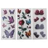 1Pc Temporary Tattoos Sticker Women Body Art Tattoo Sticker 3D Butterfly Rose Flower Feather Tattoo Waterproof Halloween Gift