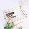 Nordic Style Rectangular Storage Tray Glass Copper Jewelry Box Container for Necklace Bracelet Earrings