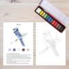 Watercolor Workbook for Beginners 12 Colors Watercolor Painting Set with Brush Birds Flower Animals Watercolor Book Art Crafts Supplies