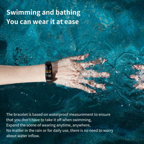 Умный браслет C1 plus с долгим временем работы, отслеживанием здоровья, многофункциональный, совместимый с Bluetooth, водонепроницаемый IP67, удобный, шагомер, умные часы