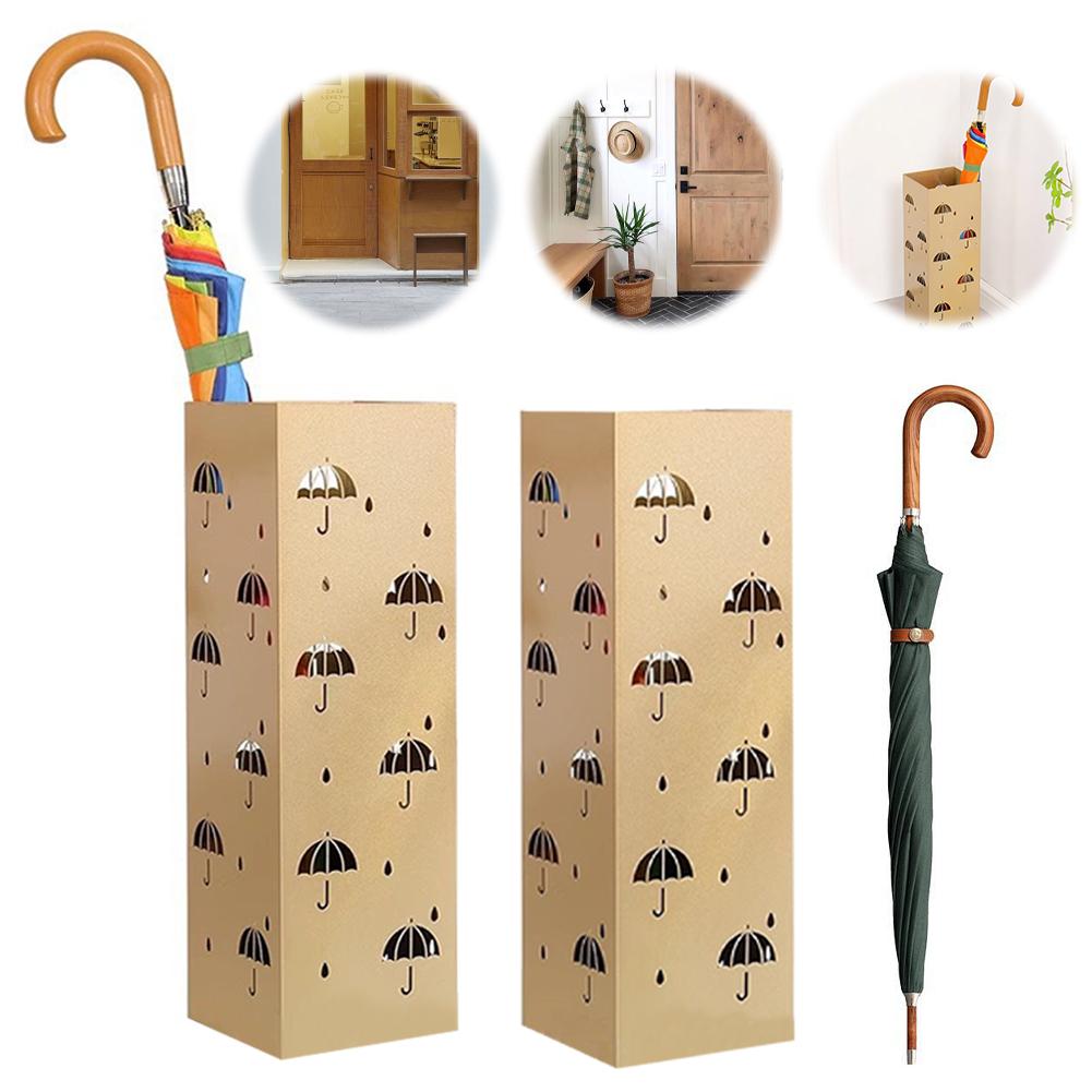 Металлический Шик Подставка для Зонтов Многоцелевая Свободностоящая Металлическая Стойка-Подставка для Зонтов Держатель для Тростей для Зонта Трости