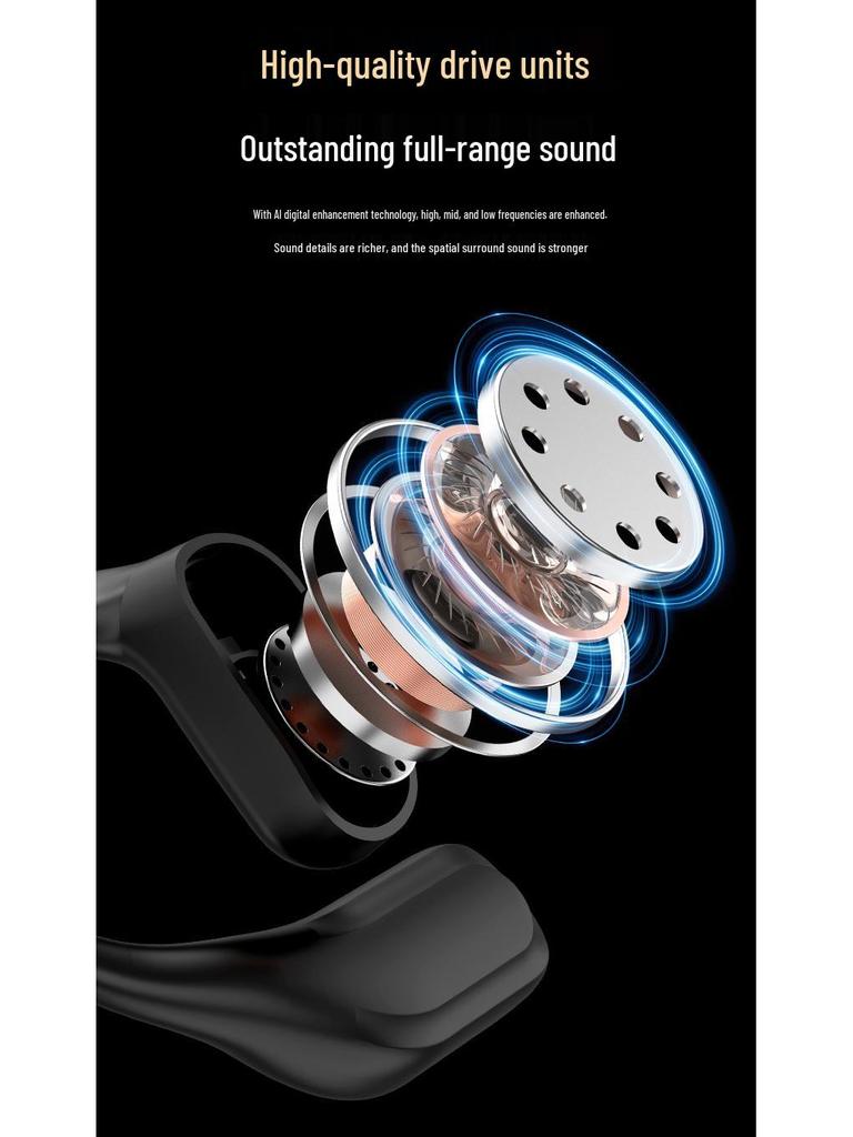 Умные наушники-переводчики Bluetooth со светодиодным экраном - Беспроводные, с шумоподавлением, накладные, спортивного дизайна, со сверхдолгим временем работы от аккумулятора