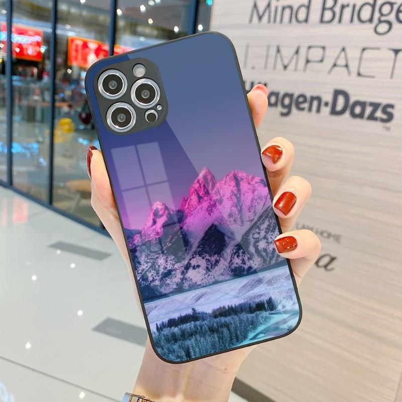 Красивый чехол для телефона Cold Mountain для iPhone 14 13 12 11 Pro Max X XR XS 8 7 Plus Жидкое стекло Цвет Чехол для телефона