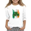 Детская повседневная футболка с принтом в виде воротника с надписью «Св. Патрик» и рукавами длиной 7 минут