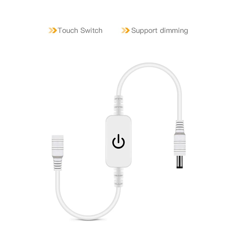 DC Мужской Женский Сенсорный Переключатель Бесступенчатое Затемнение Сенсорный Переключатель Для Светодиодного Света DC 12 В-24 В 4A Обустройство Дома Прерыватель С Диммируемой