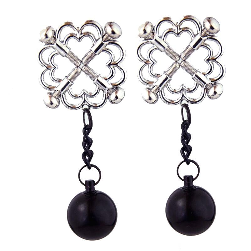 28 Kinds SM Women's Stainless Steel Breast Clip Nipple Clamps Gravity Ball Weight Pendant Traction Stimulator Adult Toys 18