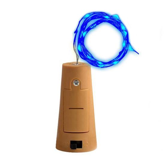 Pleasure Holiday 15/20 LED Wine Bottle Cork Lights Silver Wire for Wedding Festival Party Decor