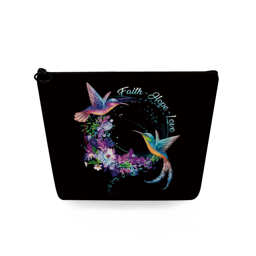 Women Butterfly Print Cosmetic Bag Toiletries Organize Travel Storage Case 6722 KTB