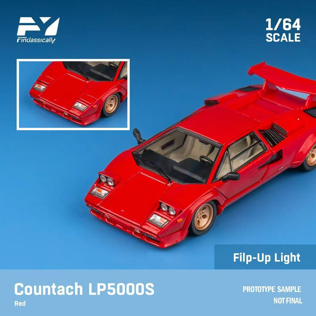 Finclassically Lamborghini Countach Lp5000 S Красный Завершенный продукт FY64061 1/64