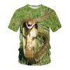 Hip Hop Summer Short Sleeve T Shirts Snake Series 3D Printed T Shirt Streetwear Men's Animal Tees Casual Outfit