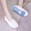 U-Air Cushion Women Massage Insole Genuine Leather Anti-Slip Swing Shoes Platform Nurse Work Shoes