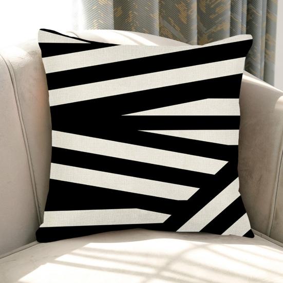 Наволочка с принтом, геометрический узор, устойчивое украшение, не выцветающая, моющаяся наволочка, чехол для диванной подушки