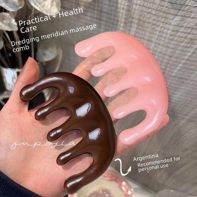 Расческа для меридианного массажа в стиле Douyin: Терапия для головы и карманный набор для лица