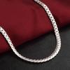 925 Silver Christmas Gifts European Style Retro 5MM Flat Chain Necklace Fashion For Man Women Jewelry