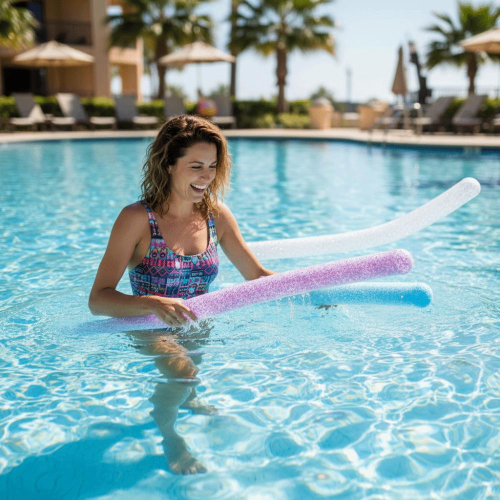 Portable Inflatable Swim Stick High Buoyancy Pool Buoyancy Stick PVC Pool Float Stick Children