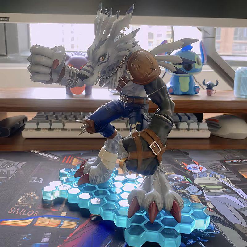 22 см Новые аниме фигурки Действия Digimon Adventure Were Garurumon И Metal Greymon Коллекционная игрушка Фигурка Украшение Подарки ПВХ Подвижная Сочлененная
