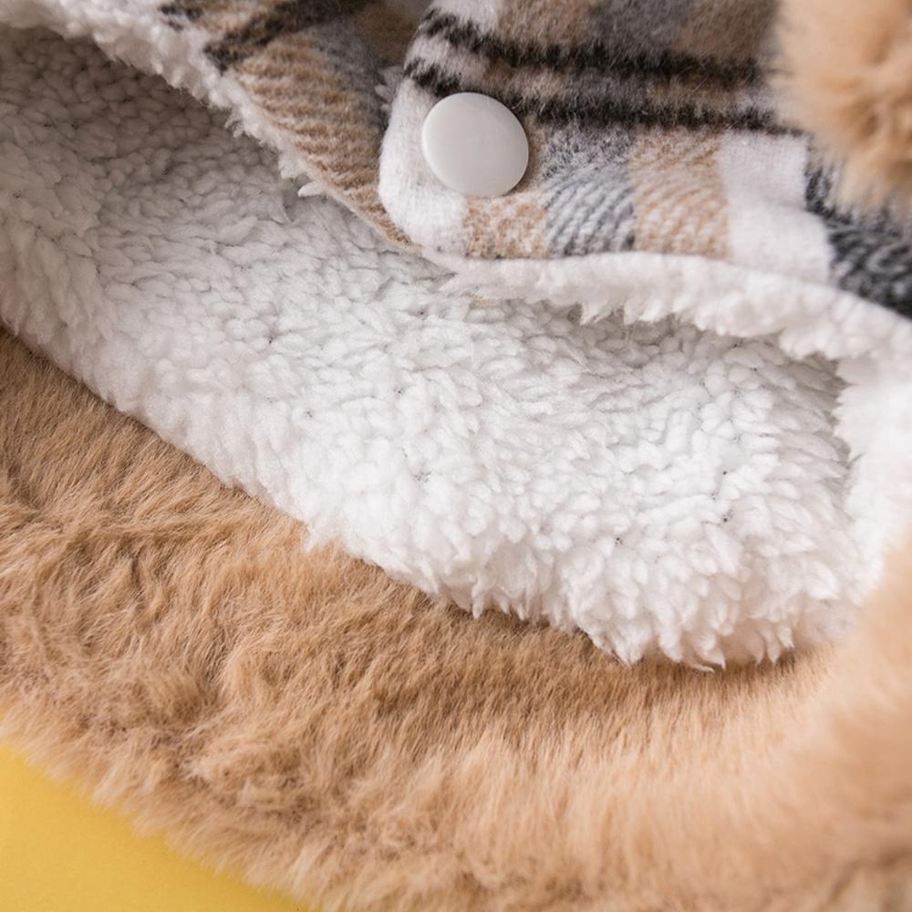 Осень-зима с D-образным кольцом для домашних собак, теплое клетчатое пальто, куртка для собак, маленьких собак, кошек, домашних животных, одежда для зимнего пальто