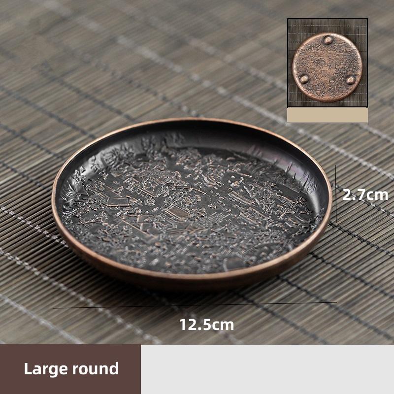 Ретро Сплав Круглый Квадратный Подставка Аксессуары для Чайного Набора Узор Счастливое Облако Подставка для Чашки Изоляционная Подкладка Коврик для Кофе Украшение Стола