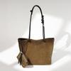 Underarm bag women's versatile autumn and winter suede first layer cowhide large capacity women's shoulder tote bag