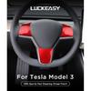 LUCKEASY For Tesla Model 3 Model Y 2017-2023 Car Steering Wheel Decorative Patch ABS Accessories Frame Patch