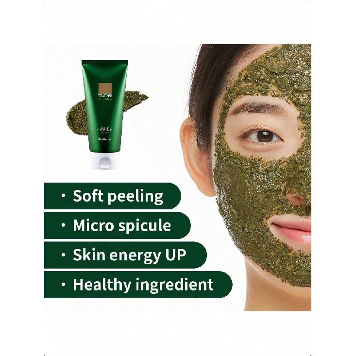 WellDerma Маска-пилинг с чайным деревом и травами 150 мл / Сужение пор, Очищение и Отшелушивание. Питание, Увлажнение, Контроль себума, Сияние и Удаление мертвых клеток кожи