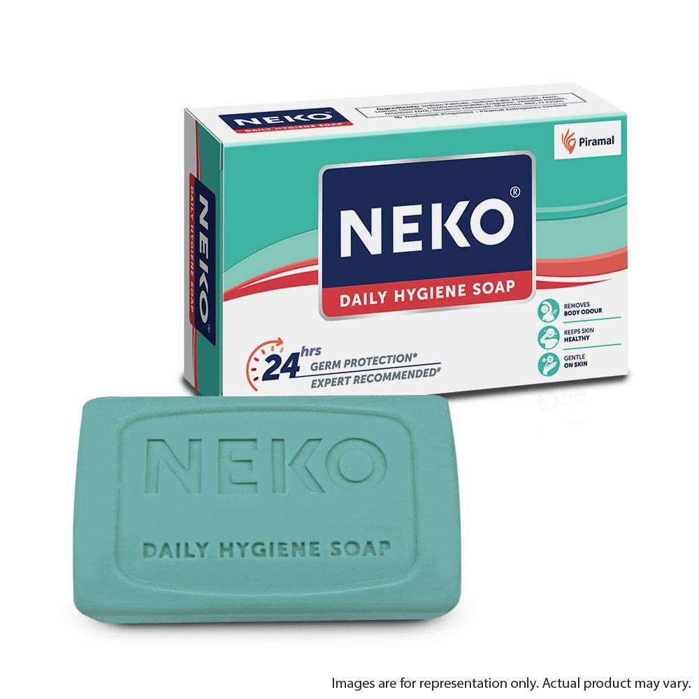 Neko Daily Hygiene Soap 100g Pack of 8 with 24 Hours Germ Protection and Soft Skin Care