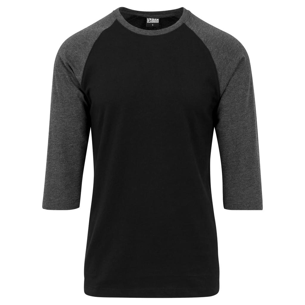 Urban Classics Mens Contrast Raglan 3/4 Sleeve T-Shirt