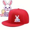 Счастливой Пасхи Кролик Принт Яйца Полиэстер Бейсболка Регулируемая Snapback Кепка для Повседневной Носки