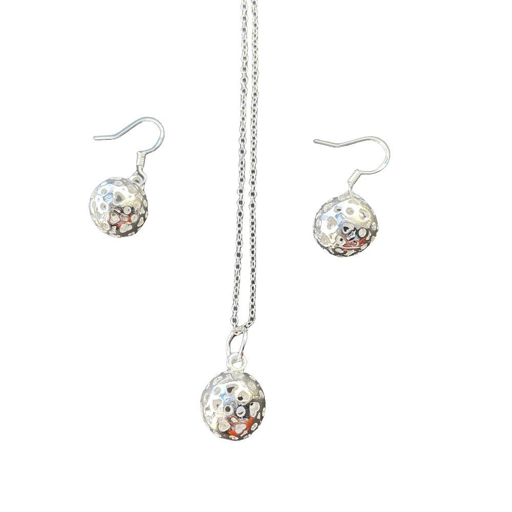 Медный теннисный кулон ожерелье серьги комплект аксессуары