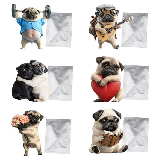 Щенок Освежитель воздуха для автомобиля Акриловый зажим на воздуховод Милый декор для приборной панели со сменными ароматическими подушечками Легкий подарок для любителей собак Автоаксессуары