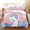 4 Cute Unicorn Bedding Set 3D Printed  Animals Unicorn Duvet Cover Pillow Cases Comforter Bedding Sets Bedroom Decoration